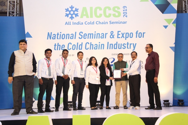 Gandhi Cold Storage Doors and Loading Bay Equipment bag the prestigious Innovation Award at All India Cold Chain Seminar 2019